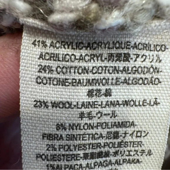 Free People Through the Storm Fair Isle Knit Sweater Sz M Taupe - Picture 5 of 10